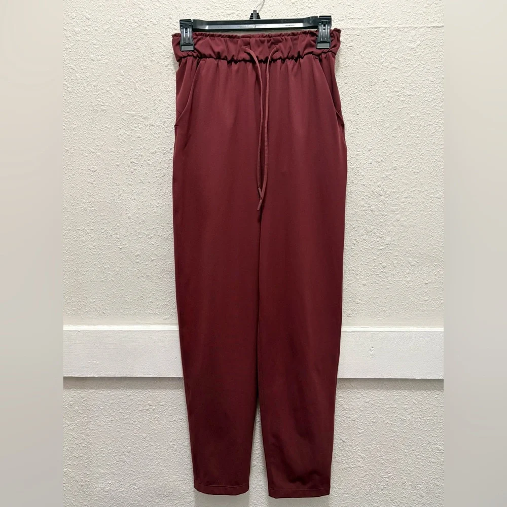 Lululemon Stretch High-Rise Pant 7/8 Length Red Merlot Size 4
